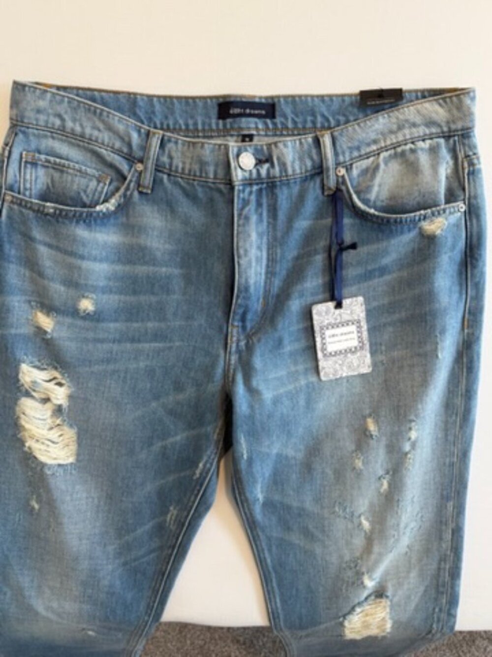Ei8ht Dreams Slim Boyfriend Distressed Denim Blue Jeans 31 NWT - Picture 4 of 13